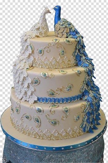 Wedding cake Cupcake Birthday cake Fruitcake Cake decorating, Peacock Cake transparent background PNG clipart