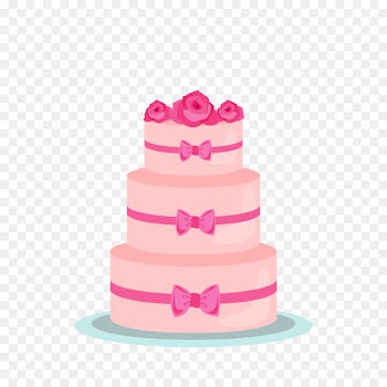 Wedding cake Layer cake Cupcake Birthday cake - Vector pink cake 