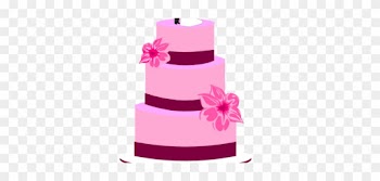 Wedding Cake Pink Clip Art Pink Wedding Cake Clipart - Bolo Confeitado Desenho Png