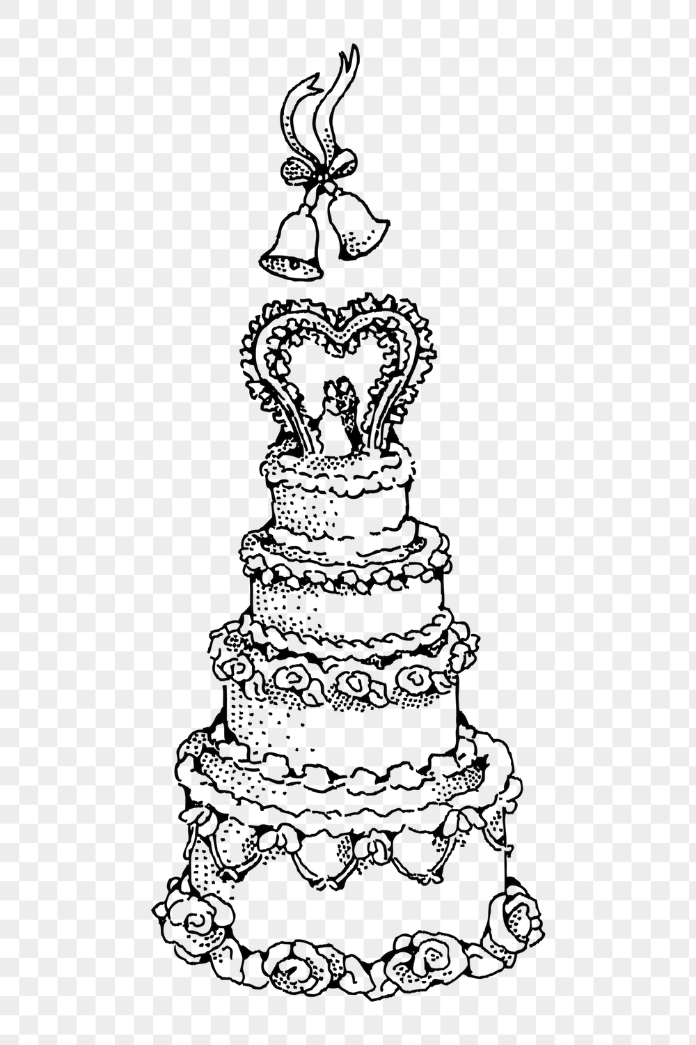 Wedding cake png sticker, dessert | Free PNG - rawpixel
