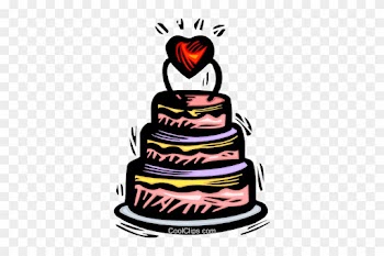 Wedding Cakes Royalty Free Vector Clip Art Illustration - Wedding Cakes Royalty Free Vector Clip Art Illustration