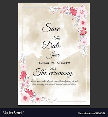 wedding card flyer template