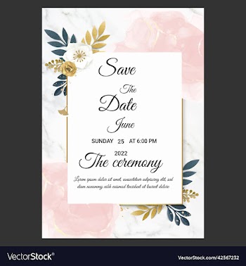 wedding card flyer template