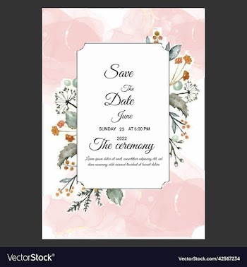 wedding card flyer template