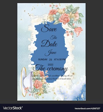 wedding card flyer template