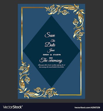 wedding card flyer template