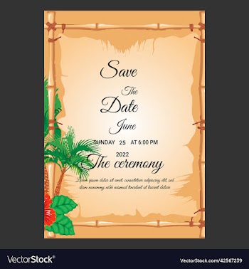 wedding card flyer template