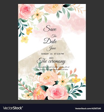 wedding card flyer template