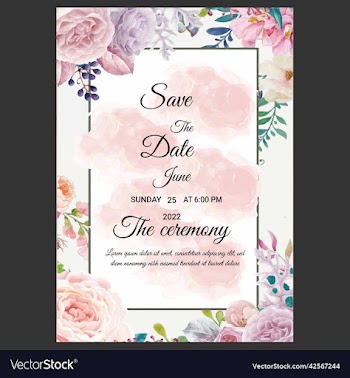 wedding card flyer template