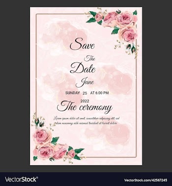 wedding card flyer template