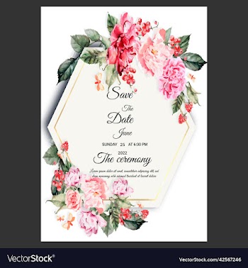 wedding card flyer template