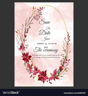 wedding card flyer template