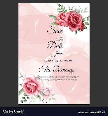 wedding card flyer template