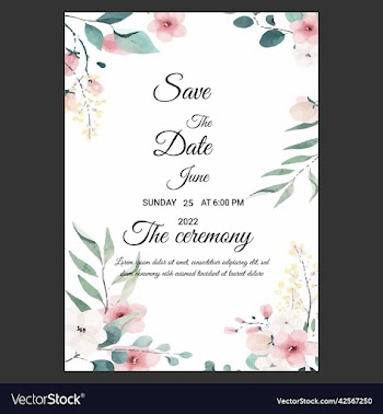wedding card flyer template