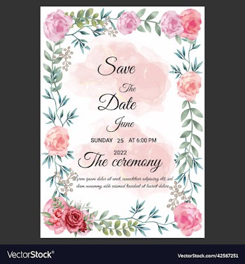 wedding card flyer template