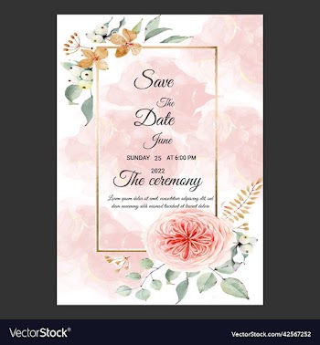 wedding card flyer template