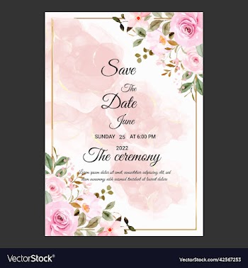wedding card flyer template