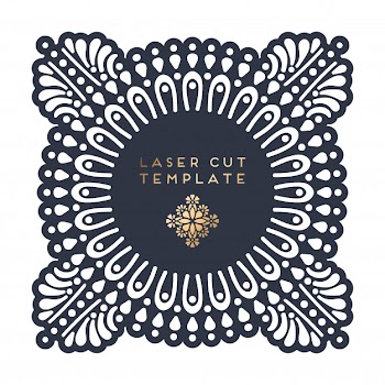 Wedding card laser cut card Free Vector