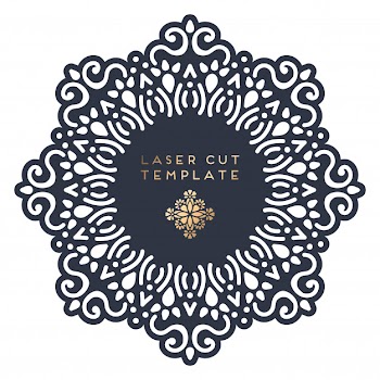 Wedding card laser cut card Free Vector