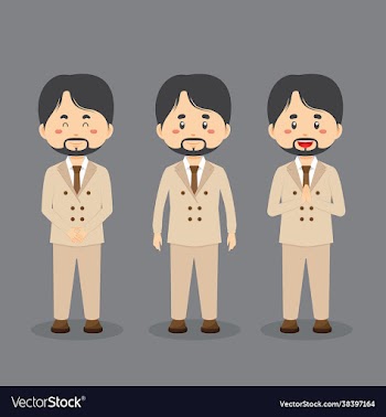 wedding character with various expression