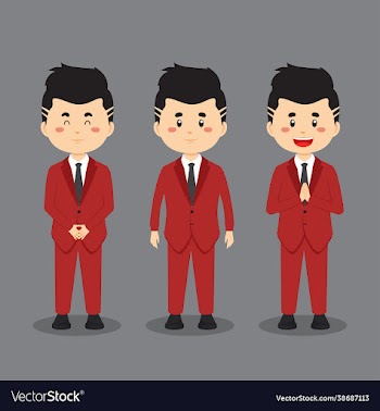 wedding character with various expression