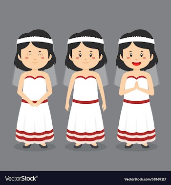 wedding character with various expression