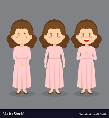 wedding character with various expression