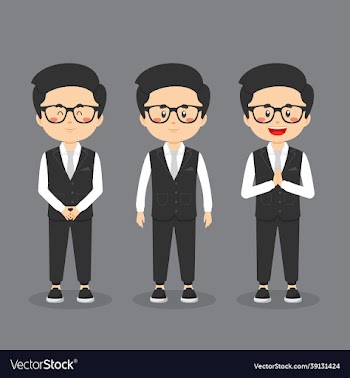 wedding character with various expression