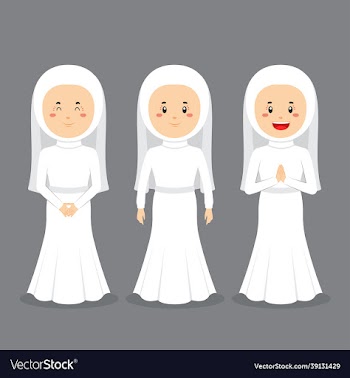 wedding character with various expression