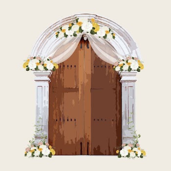 Wedding church door clipart, aesthetic | Free Photo - rawpixel