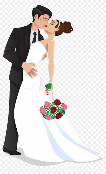 Wedding Clipart Bride And Groom Png Pencil And In Color - Groom And Bride Clipart