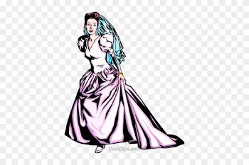 Wedding Clipart Of An Elegant Woman In Bride Dress - Wedding Clipart Of An Elegant Woman In Bride Dress