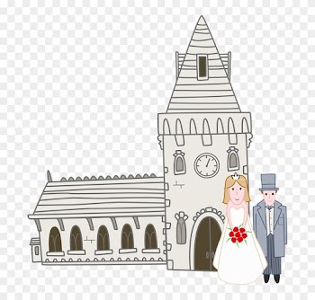 Wedding Couple Cartoon 19, Buy Clip Art - Church Wedding Cartoon