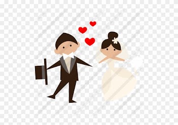 Wedding Couple - Cartoon Bride And Groom
