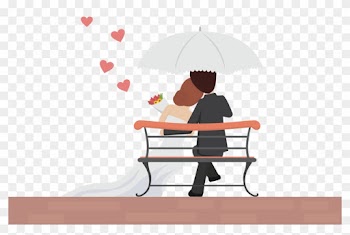 Wedding Couple Cartoon Images - Romantic Couple Cartoon Png