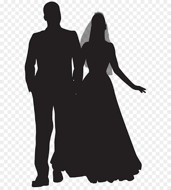 Wedding couple Clip art - Wedding Couple PNG Silhouette Clip Art 