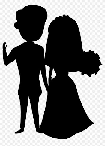 Wedding Couple Silhouette Clip Art - Wedding Couple Silhouette Clip Art