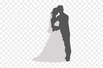 Wedding Couple Silhouette Romancing - Wedding Couple Silhouette Png