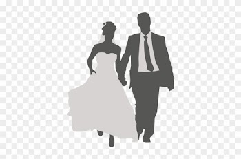 Wedding Couple Walking Silhouette 2 By Vexels - Wedding Man And Woman Png