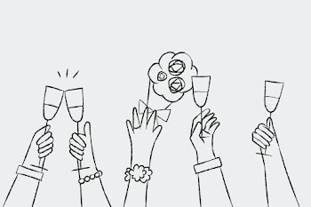 Wedding doodle psd hand holding drinks | Free stock illustration | High Resolution graphic