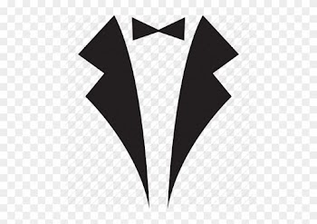 Wedding Dress And Tux Clip Art - Suit And Bow Tie Vector