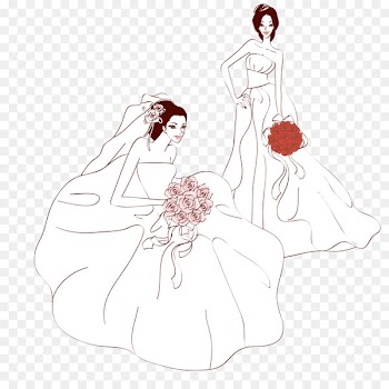 Wedding dress Bride Design Portable Network Graphics Drawing - bridesmaid 