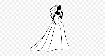 Wedding dress Bride Drawing Religious Veils -  