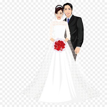Wedding dress Bride Marriage Illustration - Take roses couple wedding photographs 