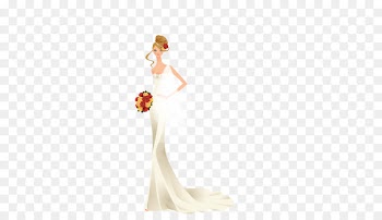 Wedding dress Bride - Vector elements wedding Model 