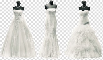 Wedding dress Bridesmaid, Three white wedding transparent background PNG clipart