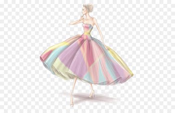 Wedding dress Fashion illustration Drawing - Girls dress 
