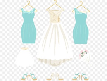 Wedding dress Flower Euclidean vector - Wedding bridesmaid dress vector 