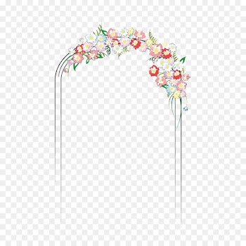 Wedding dress Image Illustration Wedding invitation - delicate arch 