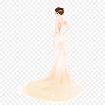 Wedding dress Ivory Gown Shoulder - The bride wearing a wedding dress 